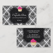 Sassy Zebra Stripe Cupcake Visitekaartje (Voorkant / Achterkant)