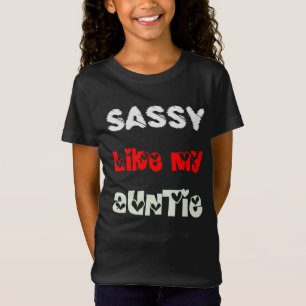 Sassy zoals mijn tante - Nephew Niece Birthday cad T-shirt