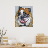 Sassydog de Bulldog Poster (Keuken)