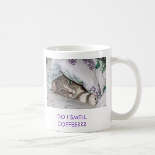 Sassydog SMELL COFFEE? kitten mok (Rechts)
