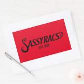 Sassyracs Rechthoekige Sticker (Envelop)