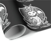 Satan Cat Fortune Teller Witchy Gothic Kitten Cadeaupapier (Rol Hoek)