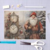  satan claus vader kerst decoupage tissuepapier (Craft)