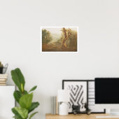 Satan Contemplating Adam en Eva in Paradise, van Poster (Thuiskantoor)