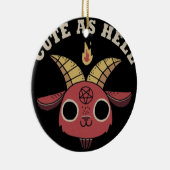 Satan Cute as Hell Keramisch Ornament (Rechts)