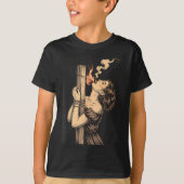 Satan Duivel Hel met vlammen Sigaret Occul T-shirt (Voorkant)