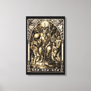 Satan Enthroned 16x24 Canvas Wall Art Afdruk