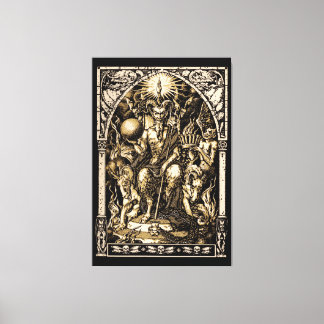 Satan Enthroned ENORME 40 "x60" Canvas Afdruk