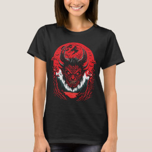 Satan Evil Face Demon Head grafisch ontwerp T-shirt