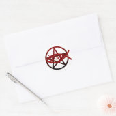 Satan Fish (Sticker) Ronde Sticker (Envelop)