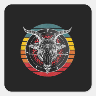 Satan Goat, Goat Gift Vierkante Sticker