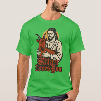 Satan houdt van je satanische duistere humor t-shirt