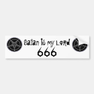 satan is lord bumpersticker