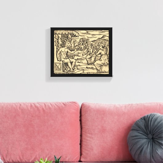 Satan onderwijst zijn heksen 8x10 canvas afdruk (Insitu (Woonkamer))