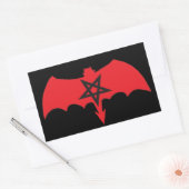 SATAN Pentagram Rechthoekige Sticker (Envelop)