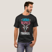 Satan respecteert de woordvoerders Transgender Pen T-shirt (Voorkant volledig)