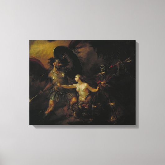 Satan, Sin en Dood Canvas Afdruk (Voorkant)