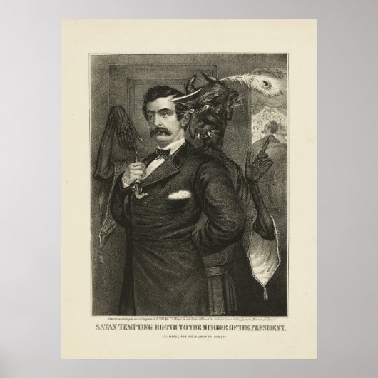 Satan tempting Booth [1865] Poster (Voorkant)