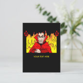Satan the Devil Add Your Text Briefkaart (Staand voorkant)