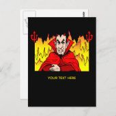 Satan the Devil Add Your Text Briefkaart (Voorkant / Achterkant)