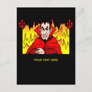 Satan the Devil Add Your Text Briefkaart