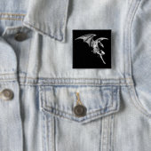 Satan Thinking Pin Vierkante Button 5,1 Cm (In situ)