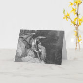 Satan Thinking Winter Solstice Card Kaart (Gele Bloem)