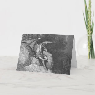 Satan Thinking Winter Solstice Card Kaart