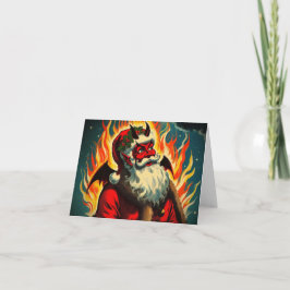 Satanclausule gevouwen Wenskaart Kaart