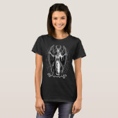 Satanic Baphomet Occult Devil T-shirt (Voorkant volledig)