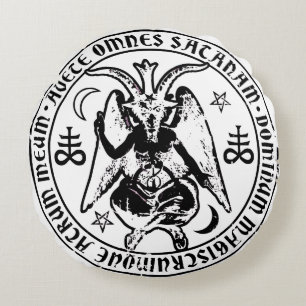 Satanic Baphomet Rond Kussen