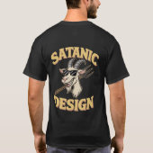 Satanic Design Basic Donker T-shirt 👕✅ (Achterkant)