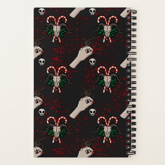 Satanic Éffrayant Noël Horreur Carnet Spiral (Verso)