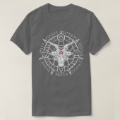 Satanic Goat Head Baphomet Devil Worshipper T-shirt (Design voorkant)