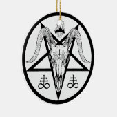 Satanic Pentagram Keramisch Ornament (Rechts)
