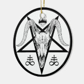 Satanic Pentagram Keramisch Ornament (Links)