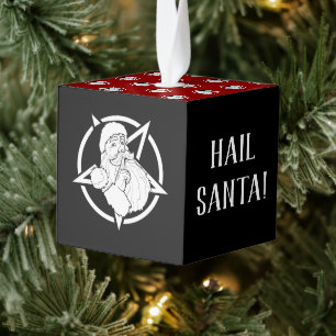Satanic Santa Cube Ornament