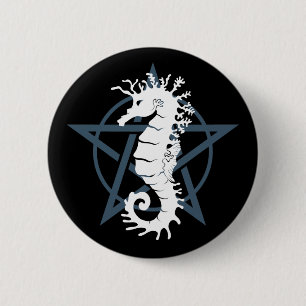 Satanic Seahorse Ronde Button 5,7 Cm