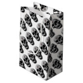 Satanisch bocht met schedelontwerp klein cadeauzakje (Achterkant Gekanteld)