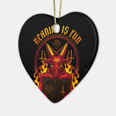 Satanische geitenpremie keramisch ornament (Links)