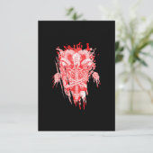 Satankrak alle hailgeit satanthuis RSVP kaartje (Staand voorkant)