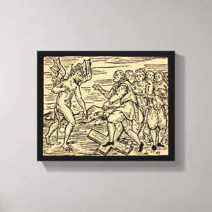 Satans heksen verwerpen christendom 8x10 canvas afdruk