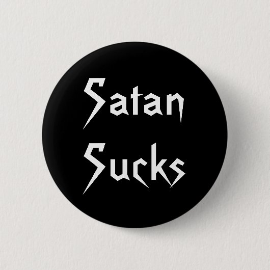 SatanSucks Ronde Button 5,7 Cm (Voorkant)