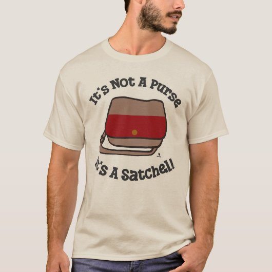 Satchel niet portemonnee grappige messenger slogan t-shirt (Voorkant)