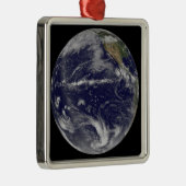 Satelliet-afbeelding van de aarde metalen ornament (Rechts)