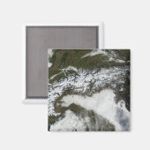 Satelliet-afbeelding van de bergketen van de Alpen Magneet (Voorkant / Achterkant)