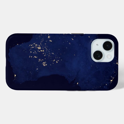 Satelliet de nachtlichten van Australië. Case-Mate iPhone Case (Achterkant (horizontaal))