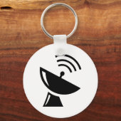 satelliet_dish_Vector_Clipart Sleutelhanger (Voorkant)