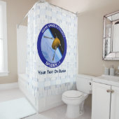 Satelliet Missiepatch Idaho Spudnik Douchegordijn (In situ)