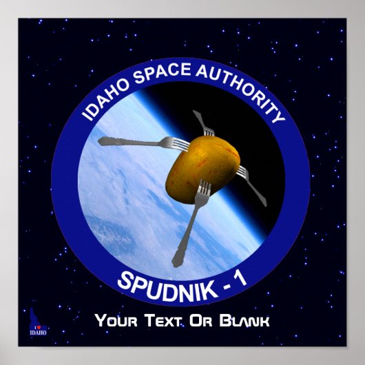 Satelliet Missiepatch Idaho Spudnik Poster (Voorkant)